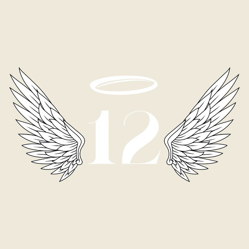Numéro 12 ange - 12e anniversaire ailes