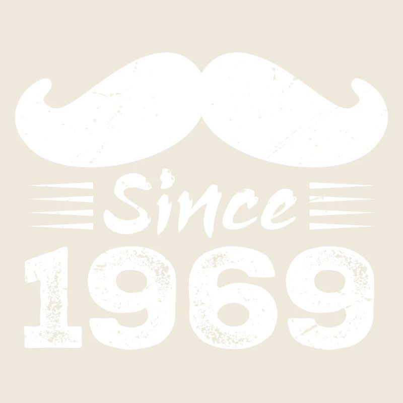 55th Birthday Gift - Vintage 1969 Moustache