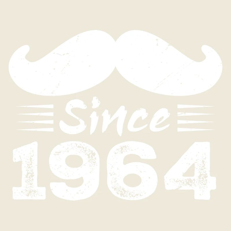 60th Anniversary Gift - Vintage 1964 Moustache