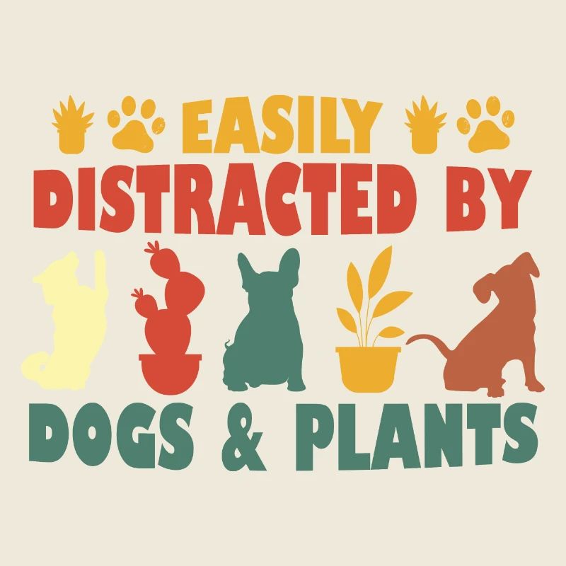 Facilement distrait par les chiens et les plantes
