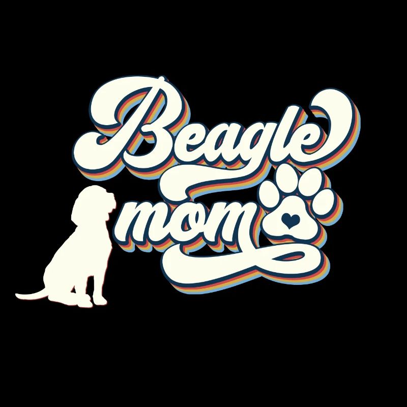 Beagle maman chien propriétaire style rétro