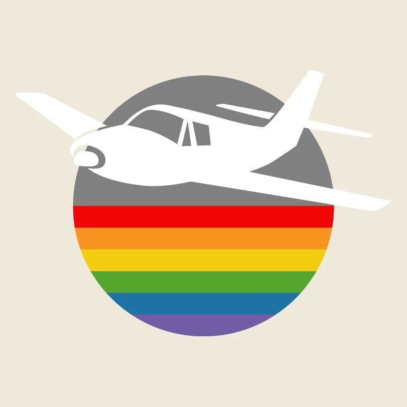 Rainbow Airplane blanc