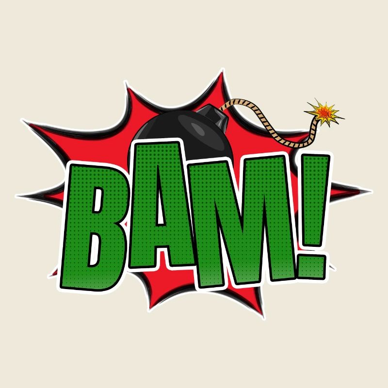 Bam! Lettrage graffiti de style bande dessinée