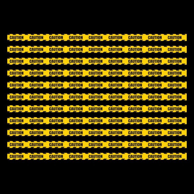 Funny Trendy Black Yellow Caution Tape Warning
