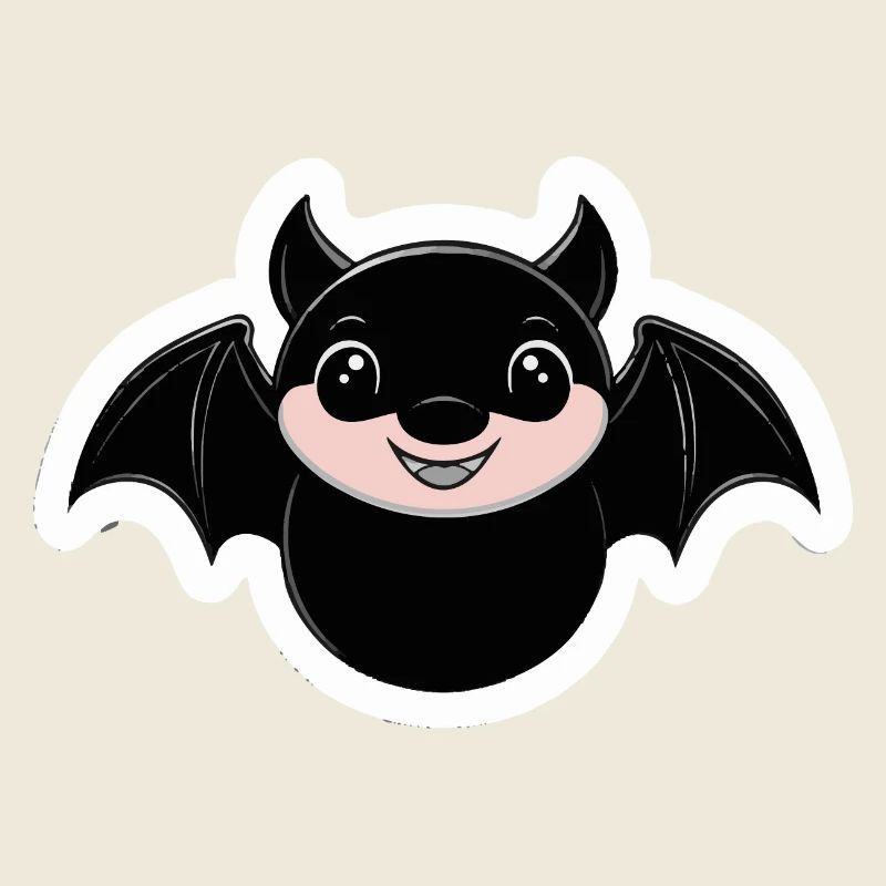 Cute Bat – Funny Cartoon Design for Hall