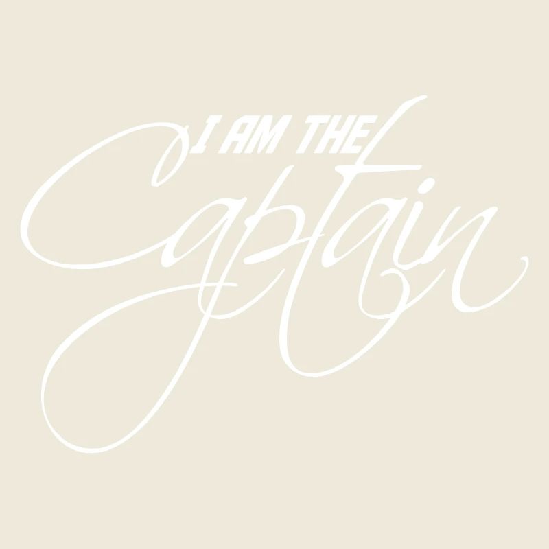 Je suis le capitaine marin disant texte citation logo