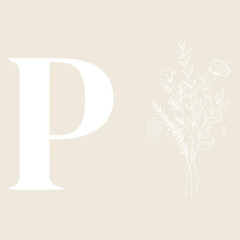 Lette p fleurs minimalistes