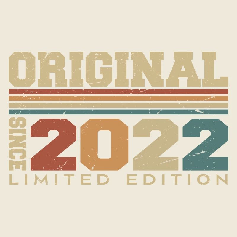 Original 2022 Rétro Cadeau 2e Anniversaire 2022