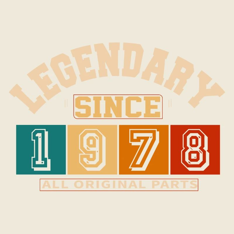 Legendary since 1978 vintage rétro anniversaire