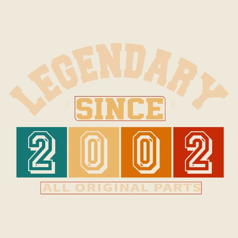 Legendary since 2002 vintage rétro anniversaire