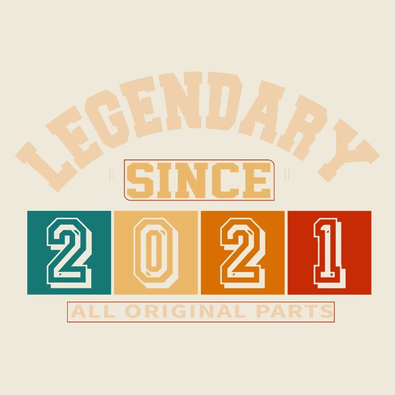Legendary since 2021 vintage rétro anniversaire