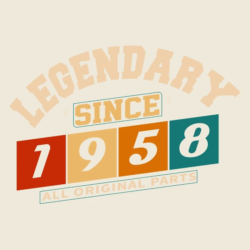 Legendary since 1958 vintage retro anniversary