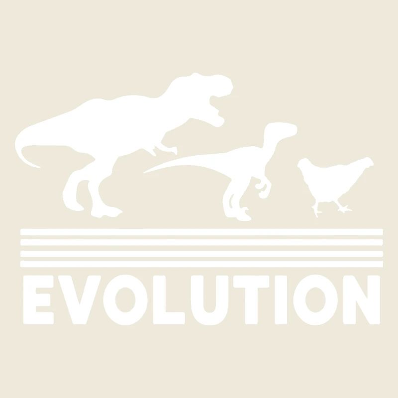 Dinosaurier Huhn Evolution Lustig Vintage Retro 70S
