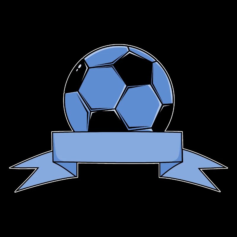Nom de football Bannière Ruban Bleu