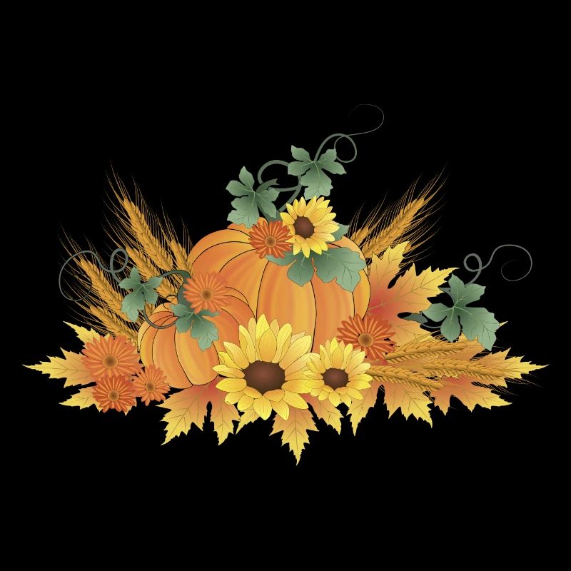 Citrouille Grain Feuillage Automne