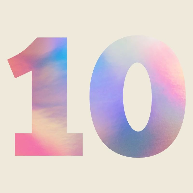 Numéro 10 coloré