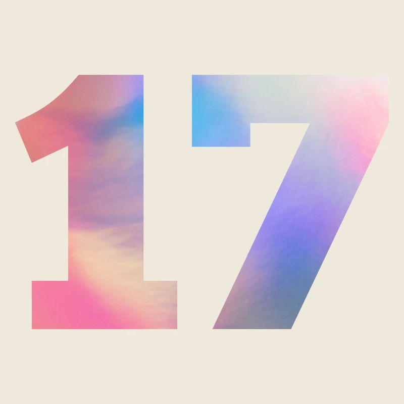 Numéro 17 coloré