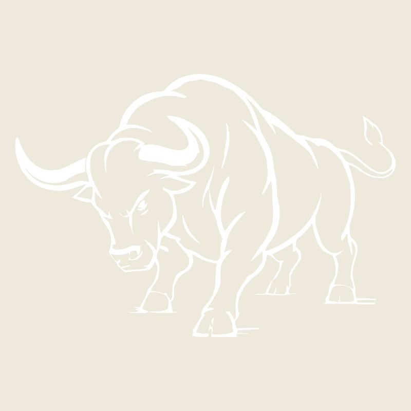 Rasender Stier Silhouette