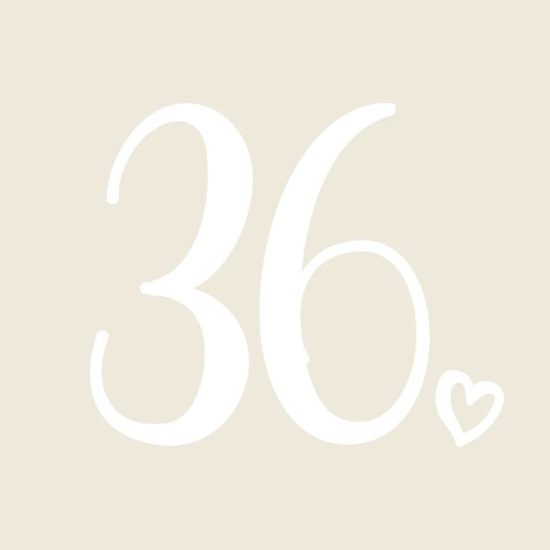 Niedliche Nummer 36, 36 Jahre alt, 36. Geburtstagsgeschenk