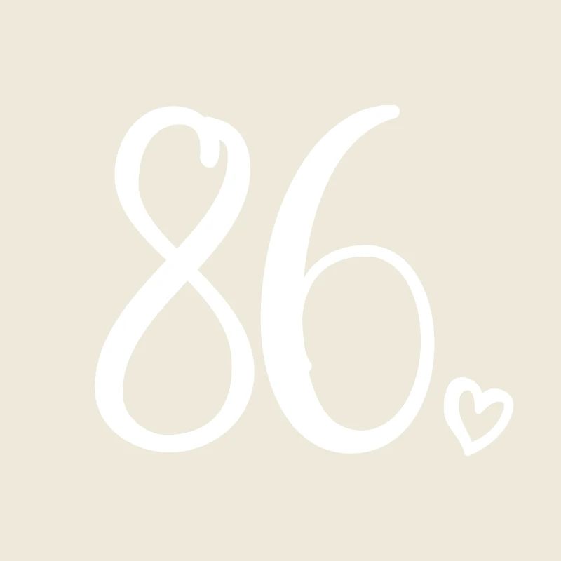 Cute Number 86, 86 Years Old, 86th Birthday Gift