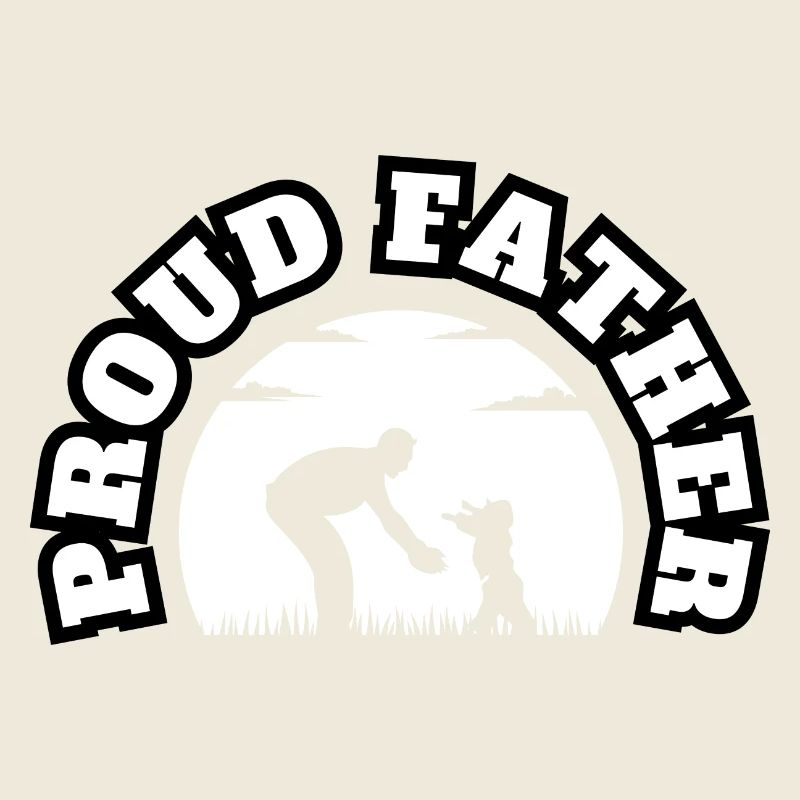 Fier Père Petit Garçon Blanc