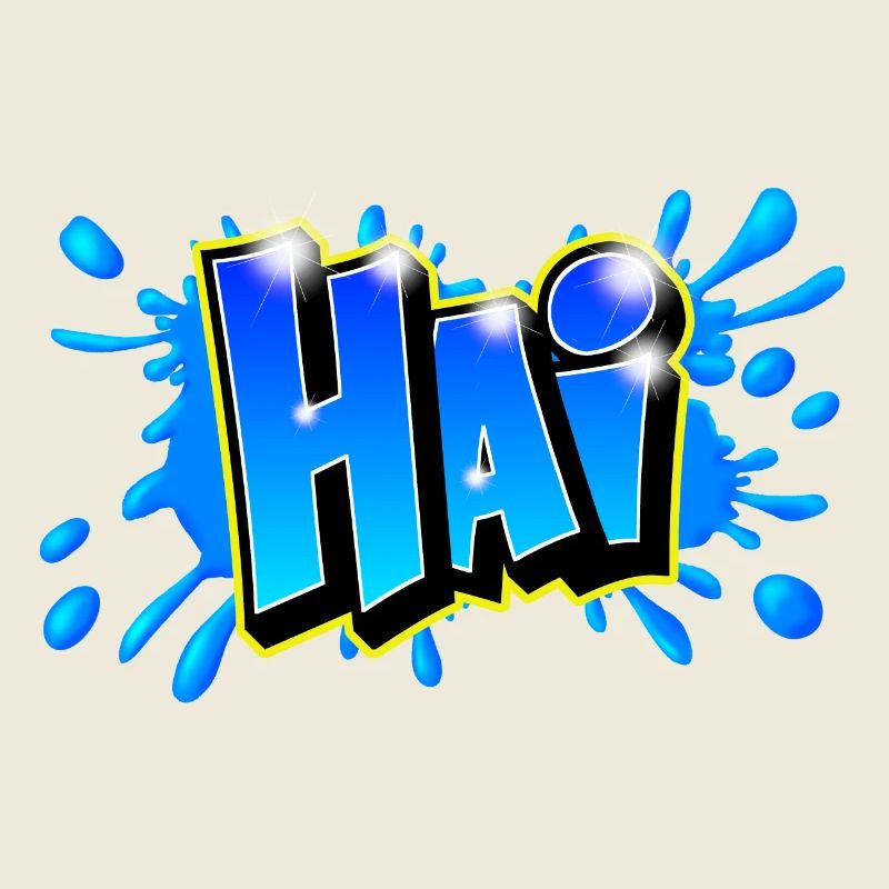 Graffiti-Name "HAI" Druckbar auf jedem Medium!
