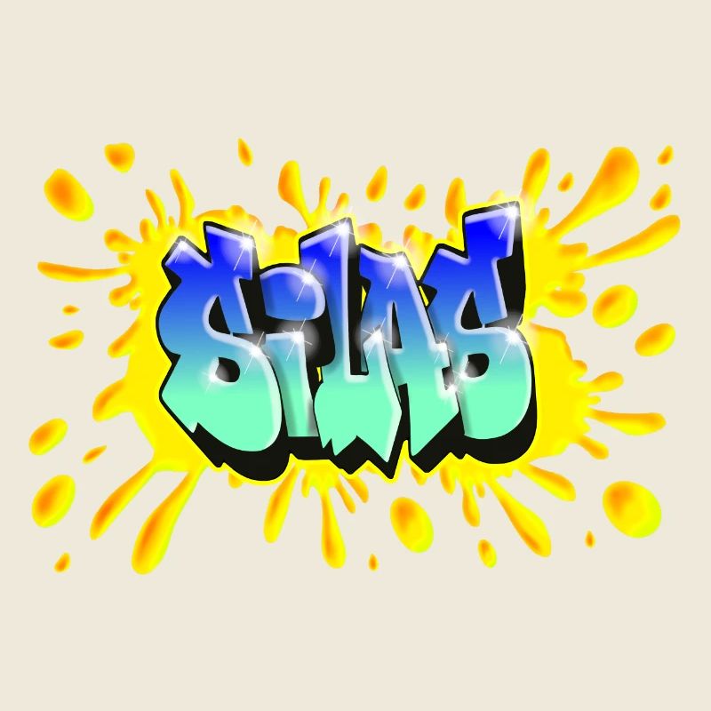 Graffiti SILAS NAME GESCHENK GEBURTSTAG GEBURT