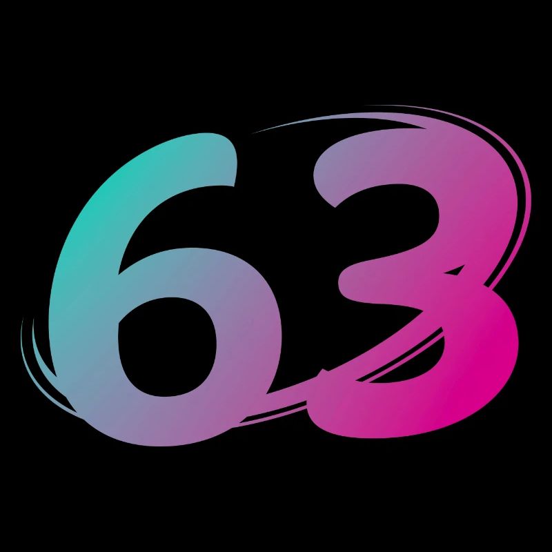 Numéro 63 multicolore