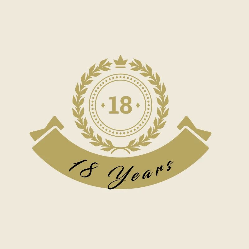 Elegant Gold Crown, for 18th Anniversary Milestone