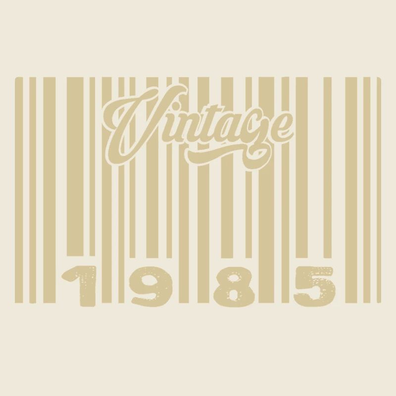 vintage 1985 Code barre 1985: Année 2025.