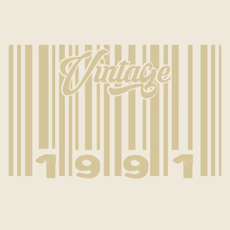 Vintage 1991 Barcode 1991: Year 2025.