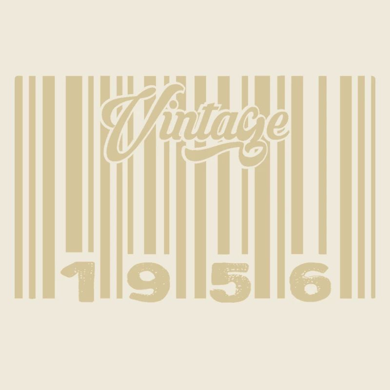 vintage 1956 Code barre 1956: Année 2025.