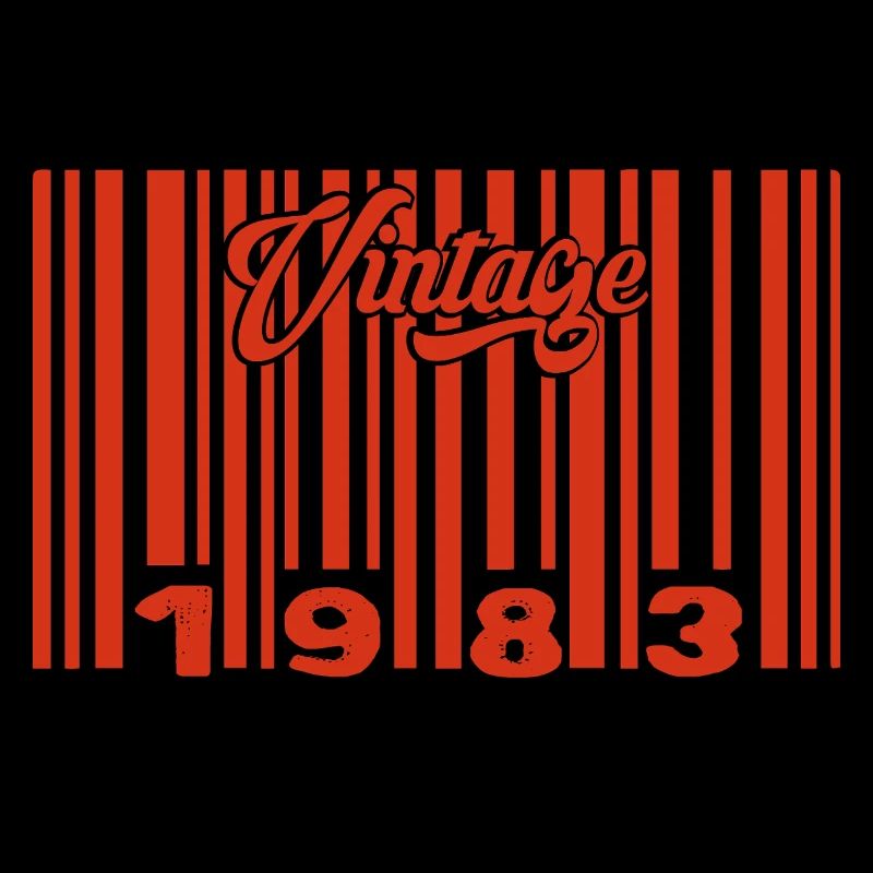 vintage 1983 né en 1983 42 ans bar code anniversai