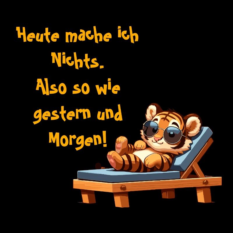 Heute mache ich nichts Tiger