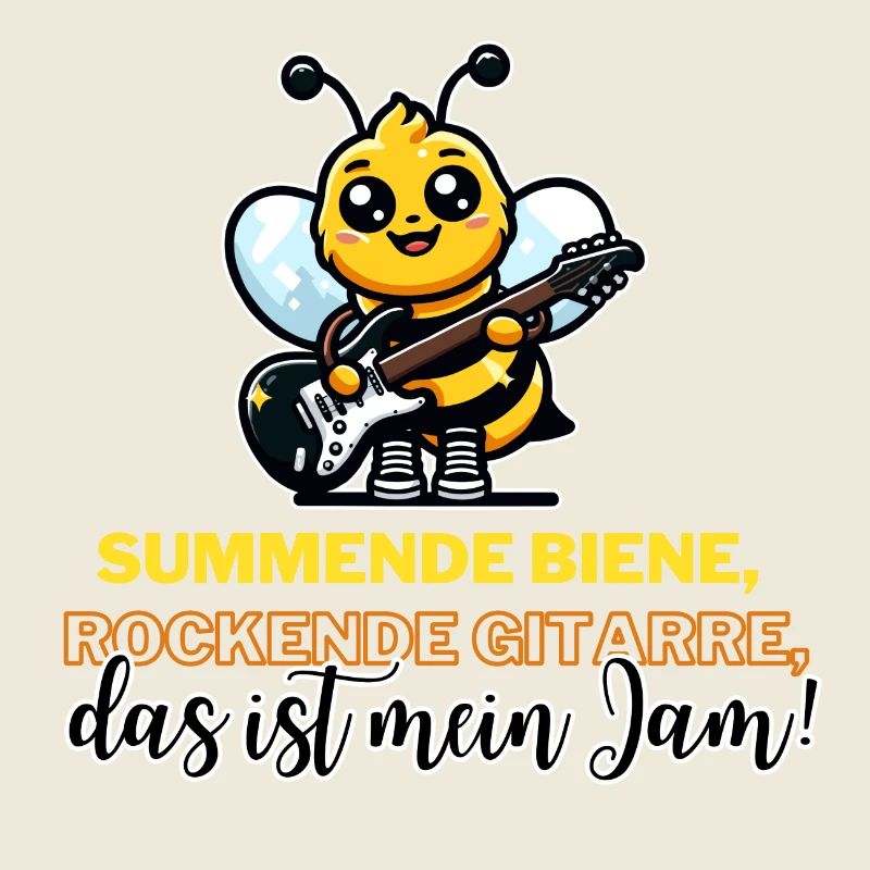 Biene mit Gitarre