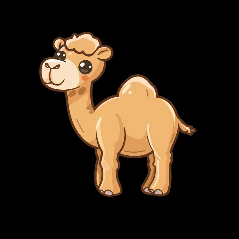 Cute Smiling Alpaca Motif
