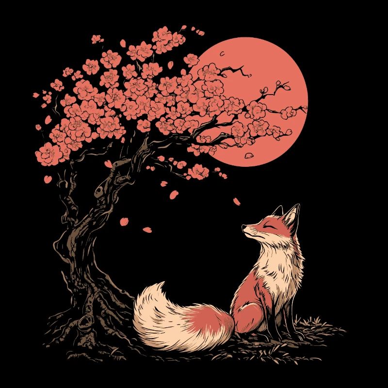 Fuchs Sakura Baum Kirchblüte Japan