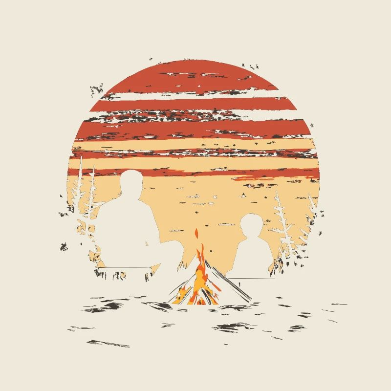 Père Fils Pêche Pêche Vintage