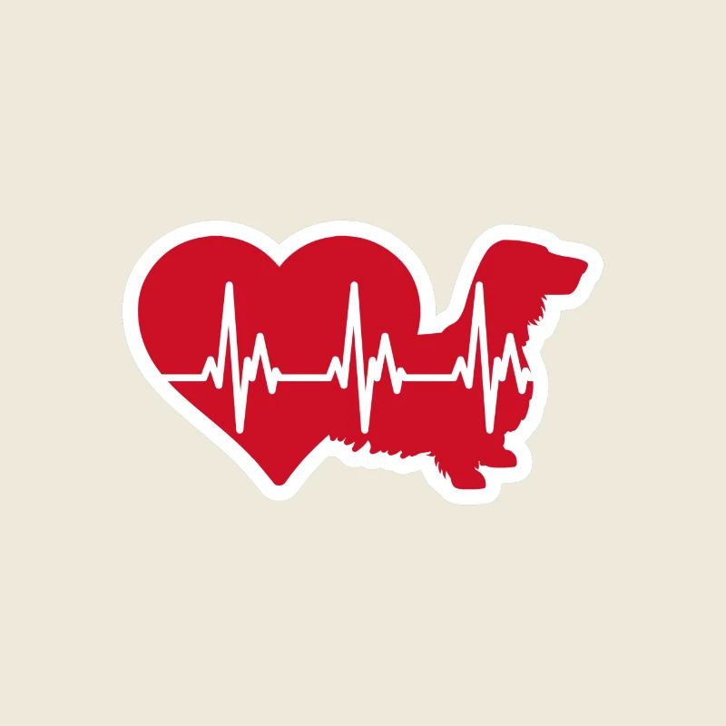 Battement de coeur Langhaardackel ILOVETECKEL