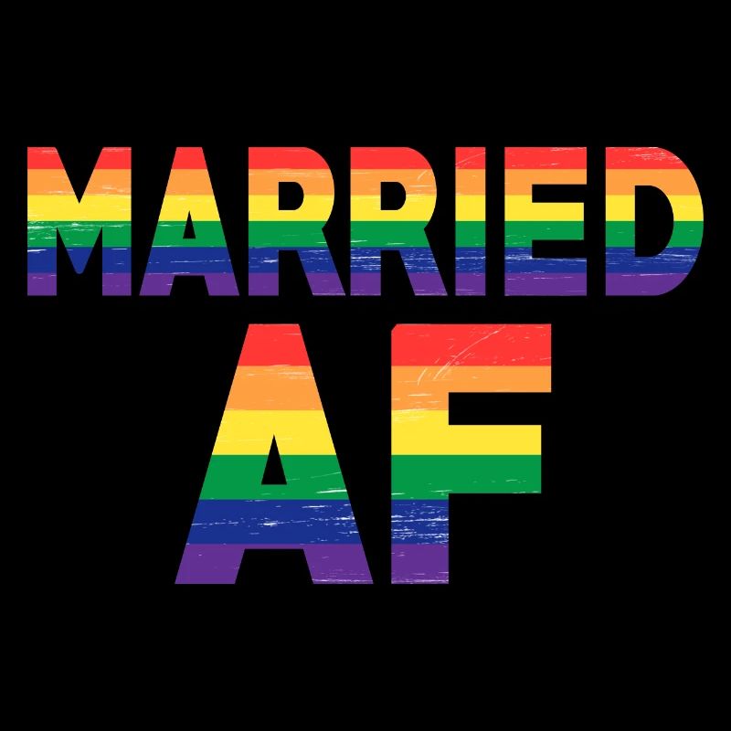 Gay Pride Married AF Equality LGBT Lesbian