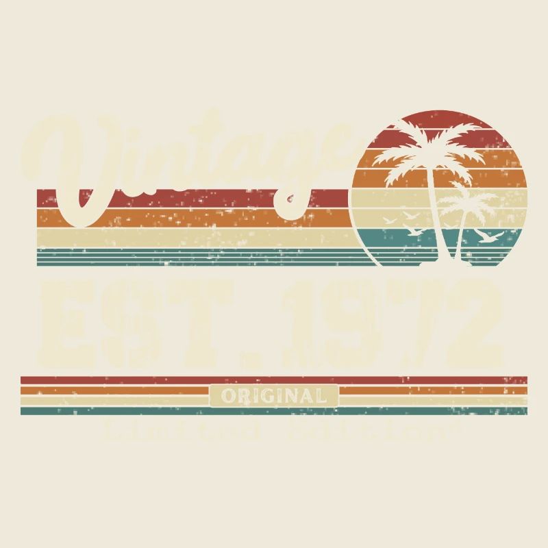 1972 Vintage Retro Geburtstagsgeschenk