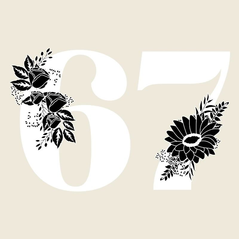 Nummer 67 Schwarze Blumen - 67. Blumengeburtstag