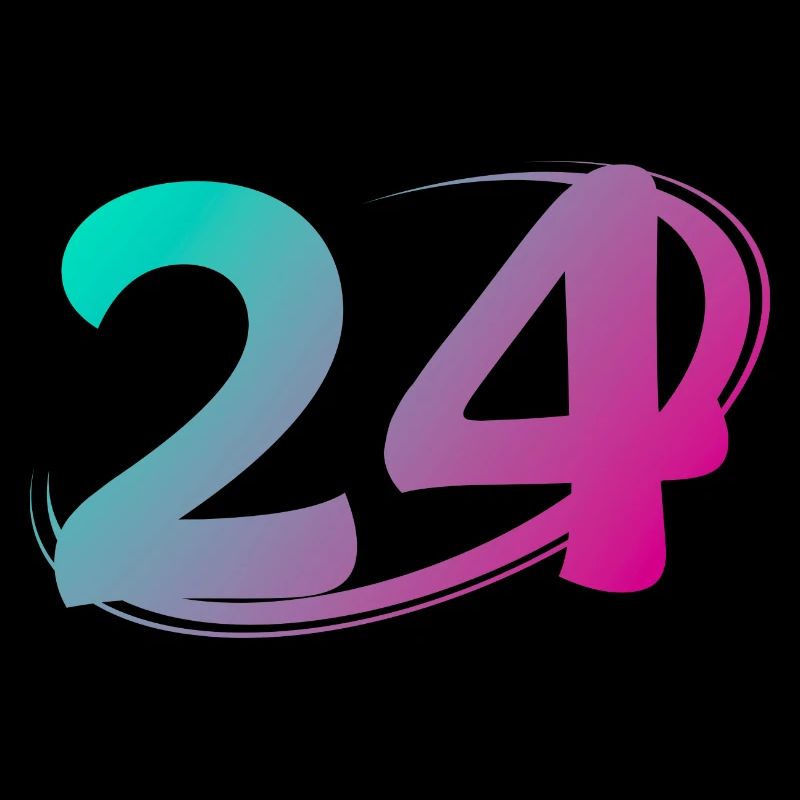 Number 24 multicolor