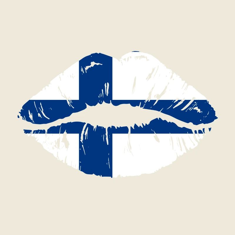 Bouche du drapeau finlandais