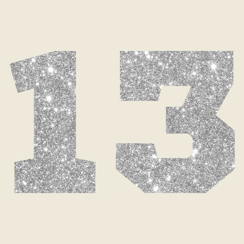 Nummer 13 Pink Glitter - 13. Geburtstag