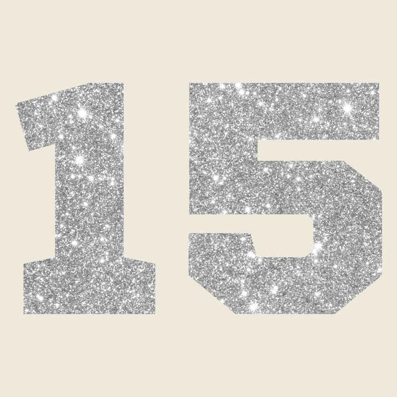 Nummer 15 Silberglitter - 15-jähriges Jubiläum