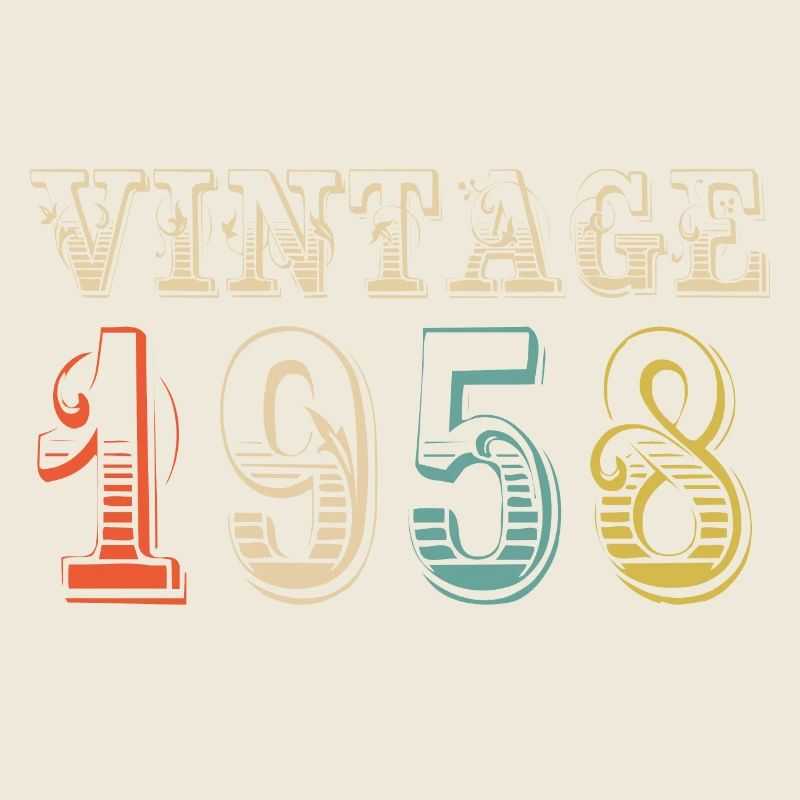 Vintage 1958 - 66th birthday - 66 years old