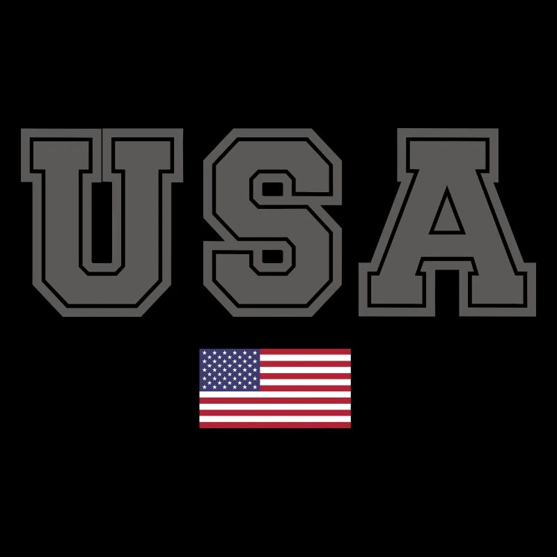 ÉQUIPE Bannière du drapeau américain des États-Unis en cours d’écriture