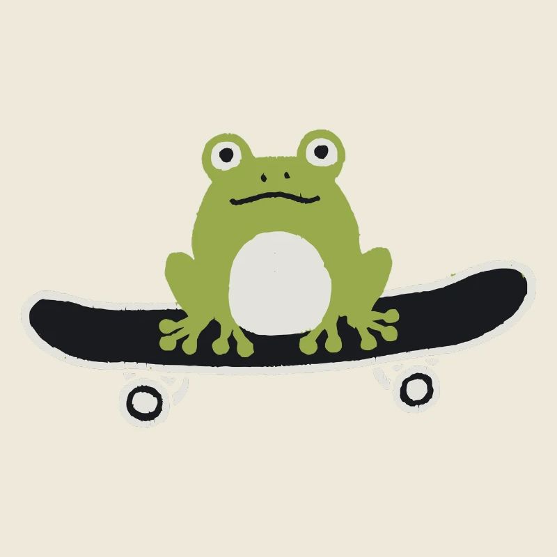 Grenouille de skateboard