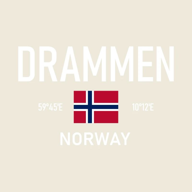 Drammen - Norwegen - Koordinaten - Flagge